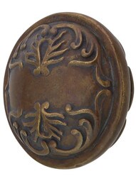 Cantata Round Cabinet Knob - 1 1/4 inch Diameter in Monticello Brass.